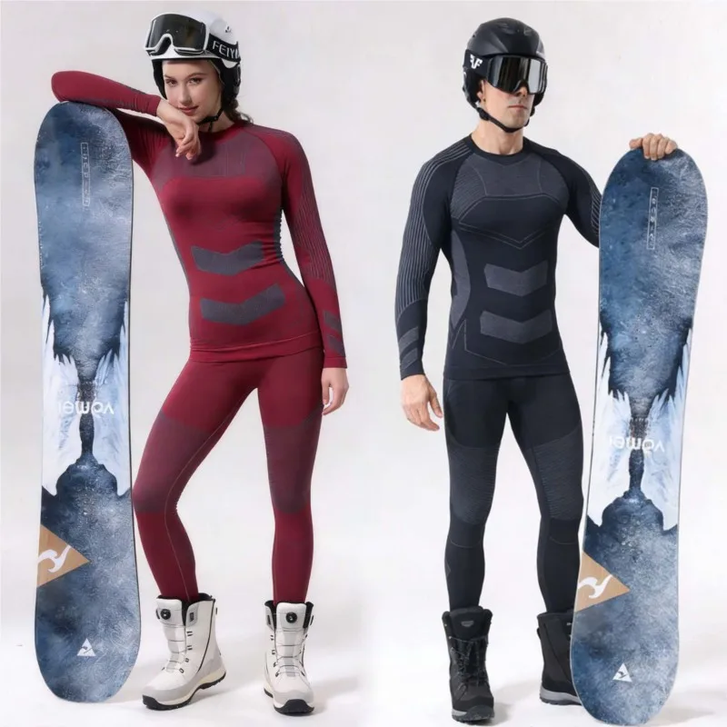 Men Boy Skiing Underwear Set Fitness Workout Gym Ski Snowboarding Hiking Sport Running Exercise Suit Long Johns Tracksuit A26