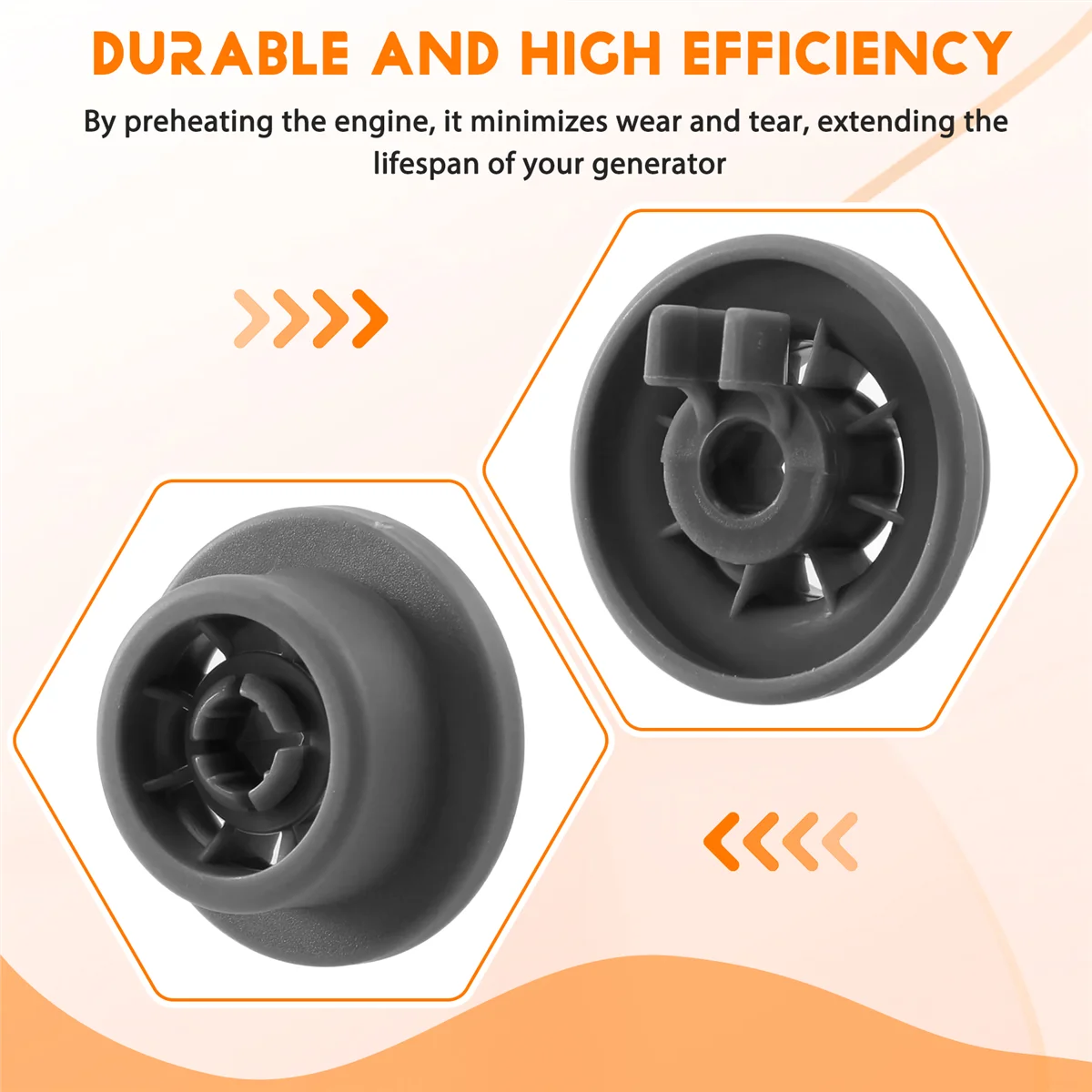 

YDSC 4 x Dishwasher Lower Basket Rail Wheels for Bosch Neff & Siemens Grey 165314