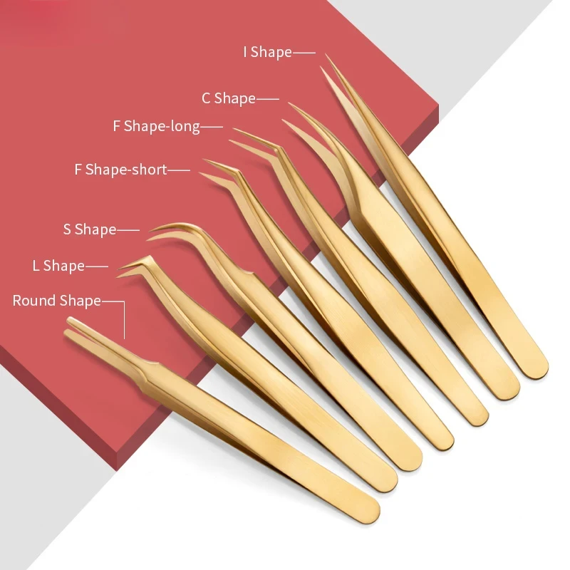 1 個まつげピンセットステンレス鋼まつげエクステンションメイクアップツールネイルアートアクセサリーラインストーンピッカーツール