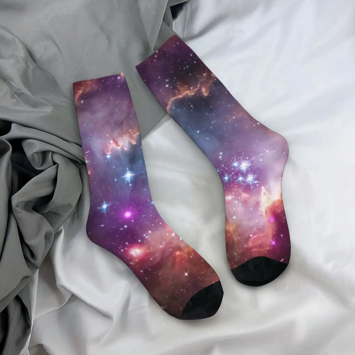 Cloud Galaxy Socks Natural Beauty Print calze divertenti calze invernali antiscivolo da donna calze traspiranti personalizzate per sport all'aria aperta