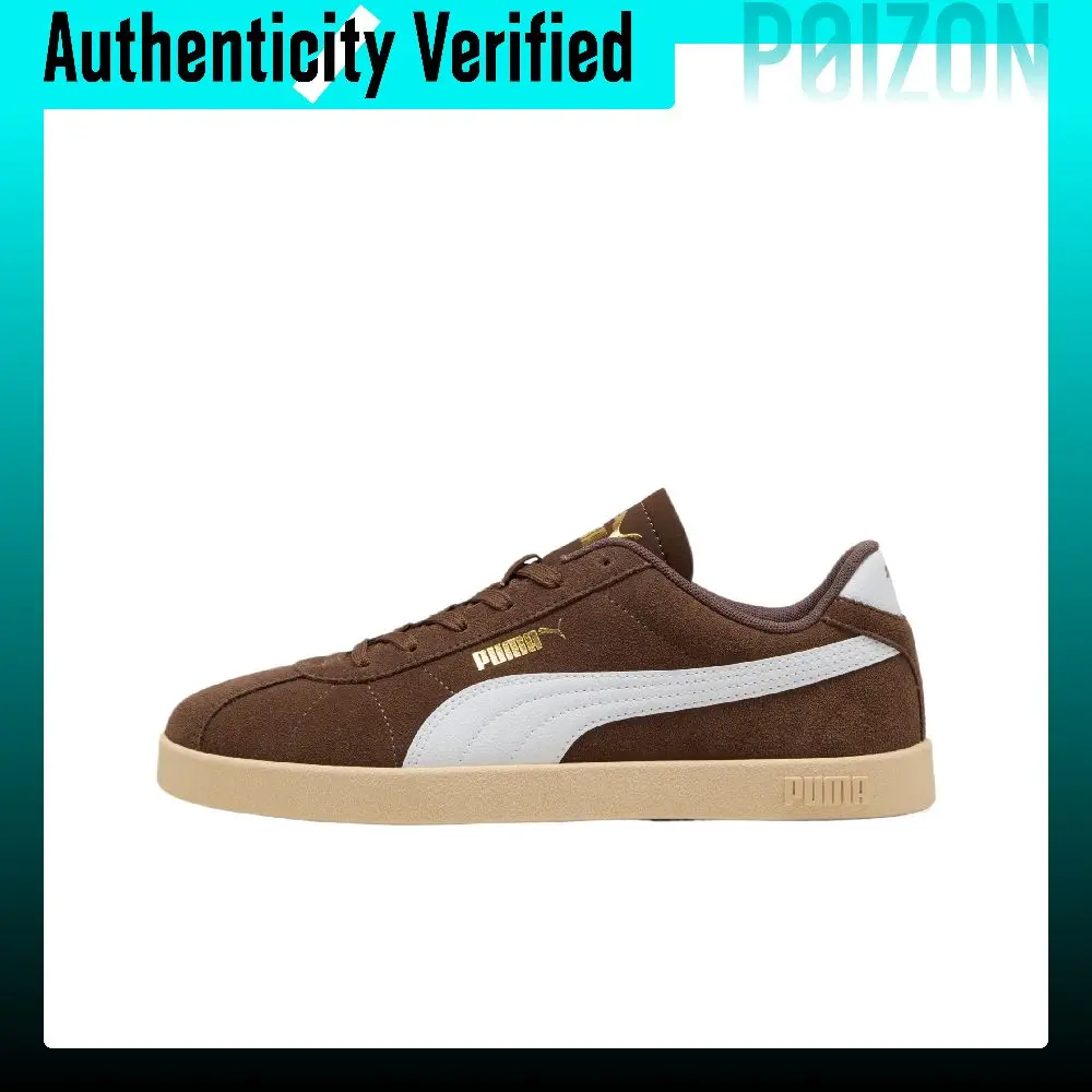 PUMA Club 2 Breathable Low top Skateboard Shoes Unisex Brown 397444-15