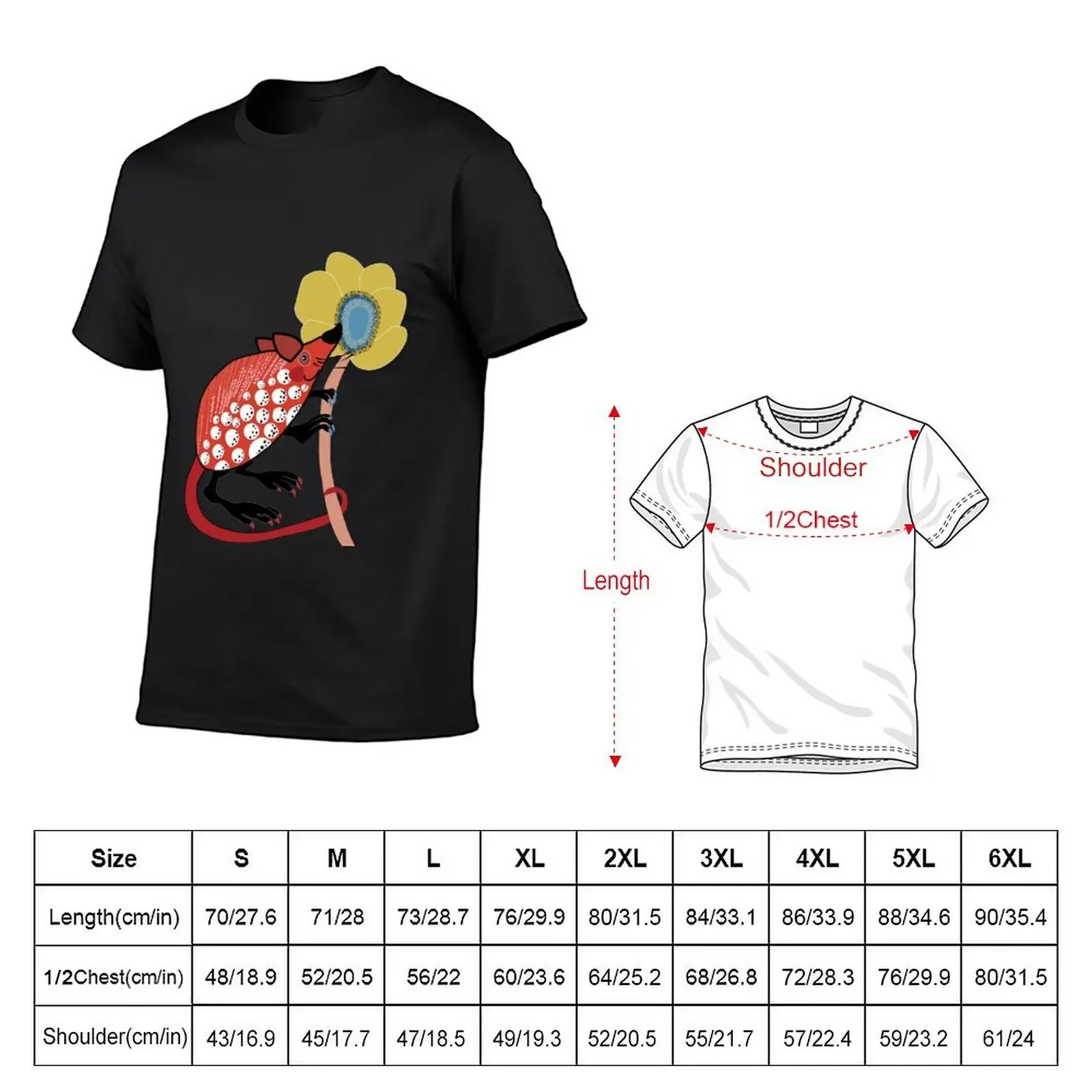 Red Mouse T-Shirt oversized graphic tee blacks summer top oversized heavy weight t shirts for men image 2