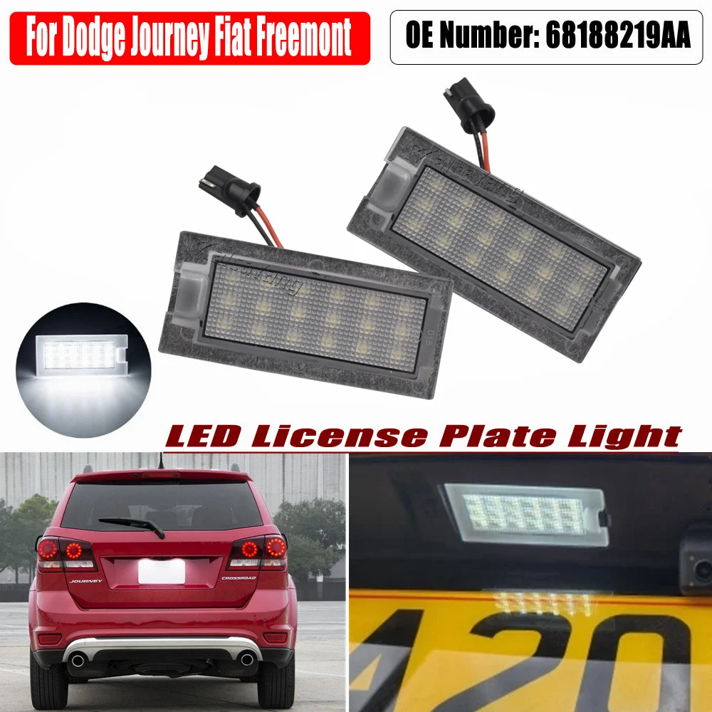 68188219AA For Fiat Freemont 2011 2012 2013 2014 2015 LED License Plate Lamp For Dodge Journey Number Light