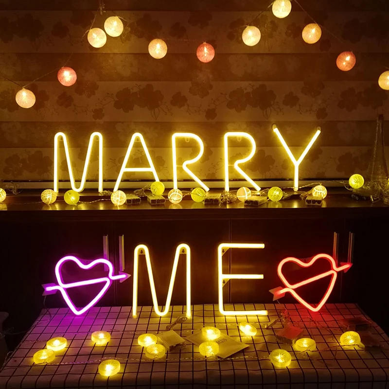 

DIY Letter Neon Sign Light LED 22cm Height Alphabet Lamp Logo Battery & USB Powered for Birthday Party Wedding Room Decoration