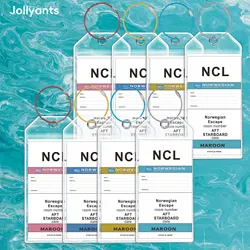 NCL 크루즈 수하물 태그, 노르웨이 크루즈 선박 태그 홀더, 2023 방수 크루즈 에센셜, 2024 및 2025, 4 개-8 개