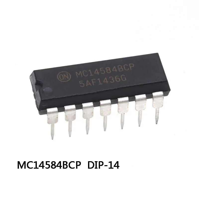 10Pcs New Original Import MC14584BCP MC14584 DIP-14 Inverting Schmitt Trigger IC Chip Stock Wholese