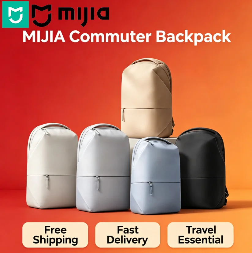 Mijia 17.3L Commuter Backpack Multi Compartment Water Resistant Laptop Rucksack Business Work Travel Daily Carry Backpack