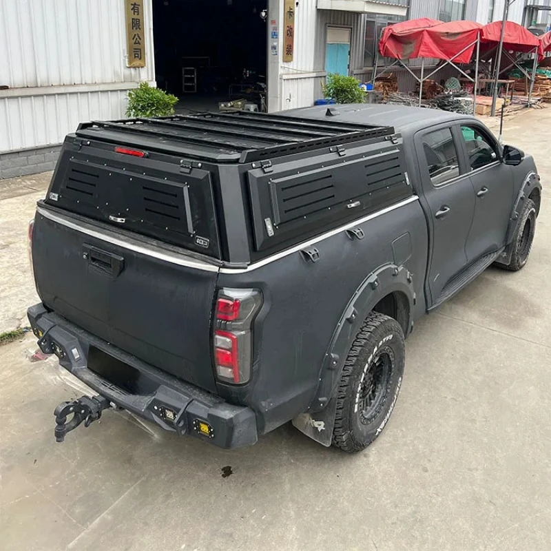 Full-height Aluminum 4X4 Pickup Canopy Four-side Waterproof Locking Truck Bed Cover Accessories