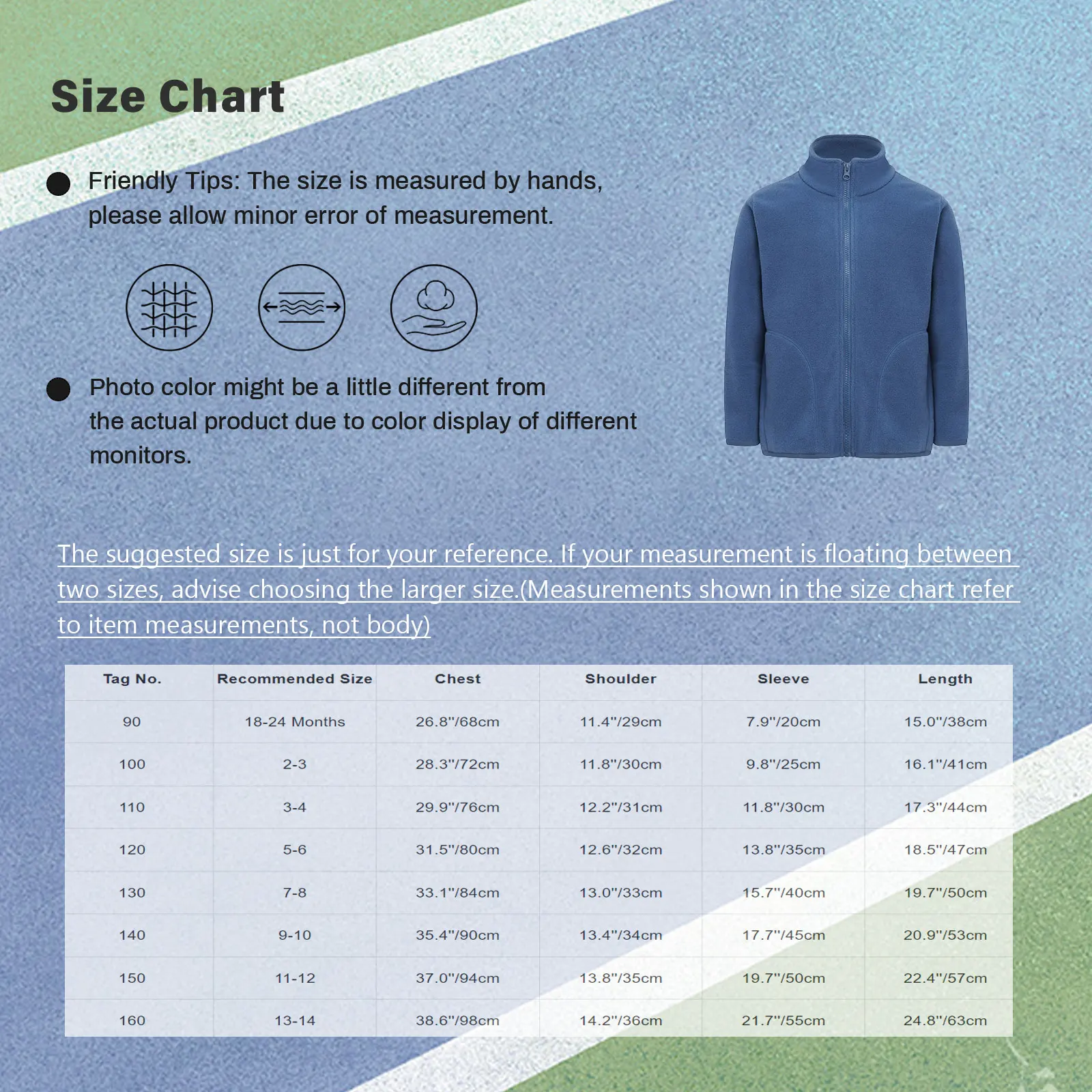 Unisex Children Warm Fleece Jacket Outerwear Girls Boys School Outdoor Activities Costumes Long Sleeve Zipper Coat Casual Tops