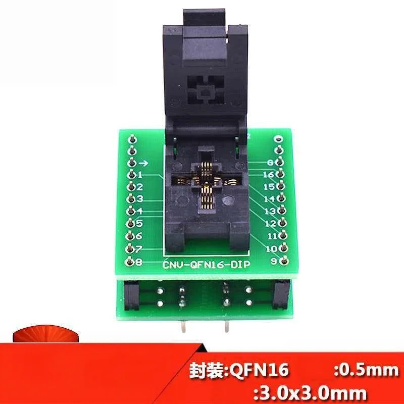 QFN16/QFN3X3-16L (0.5) IC chip aging test, burning and programming adapter, high temperature resistance