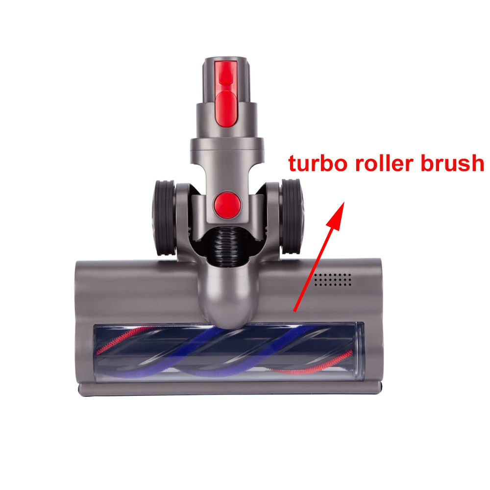 Buah kepalla Sikat Rol Lantai Berbulu Turbo Listrik untuk Dyson V8 V7 V10 V11 aksessori Suku Cadang Sikat Pembersih Vakum dengan L