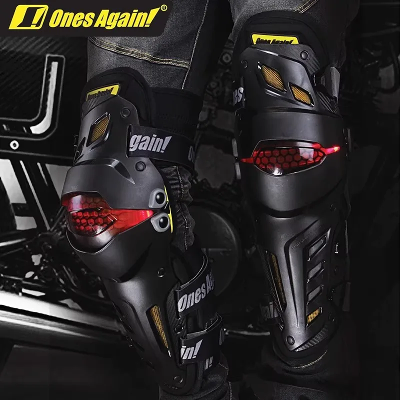 

Ones again! MX Motorcycle Protection Off-Road Racing LED Light Knee Protector Knee Motorbike Protective Road knee pads fir Men