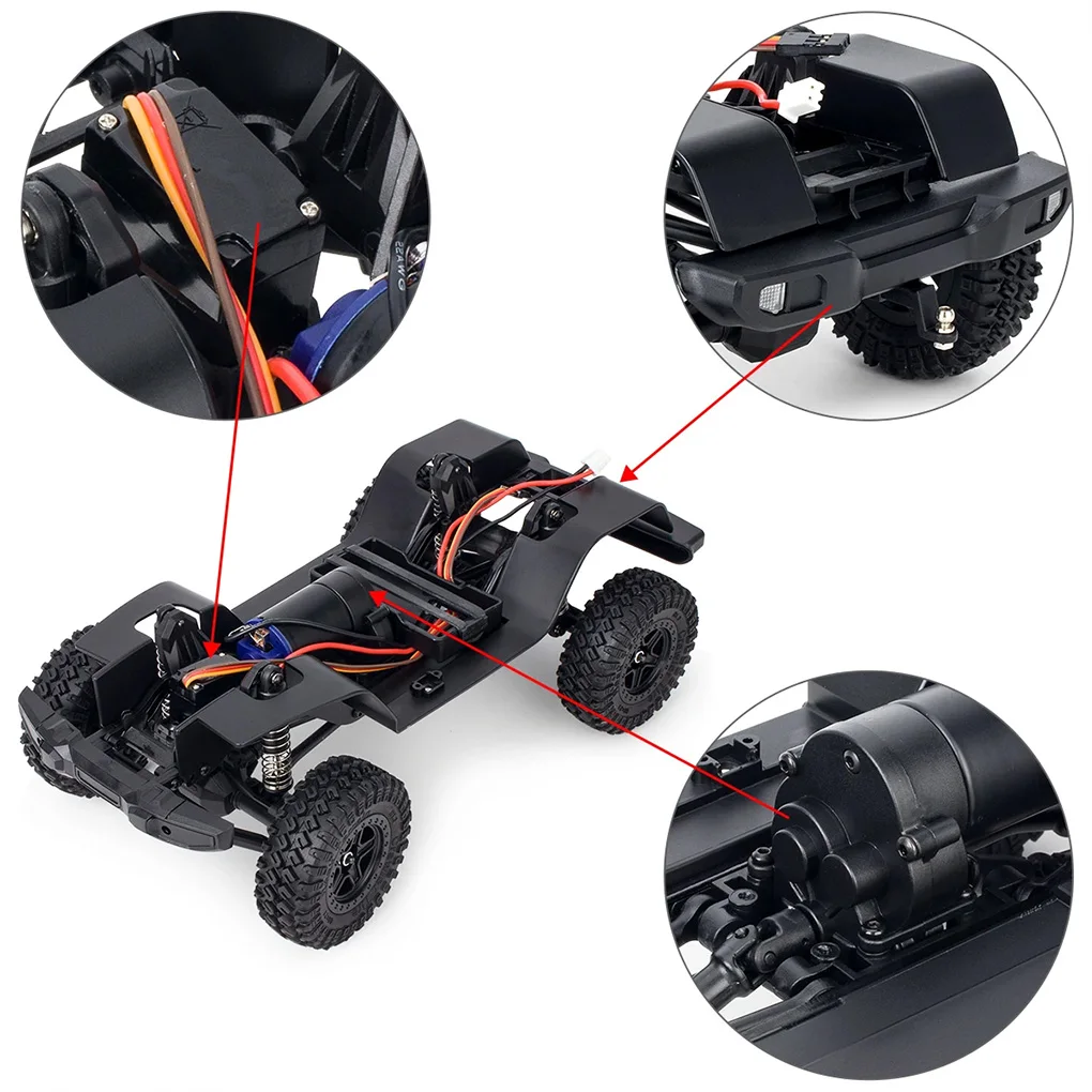 

250mm Wheelbase Assembled Frame Chassis Front Rear Axles Gearbox for TRX4-M Bronco Defender 1/18 AX-8560 RC Crawler Upgrade