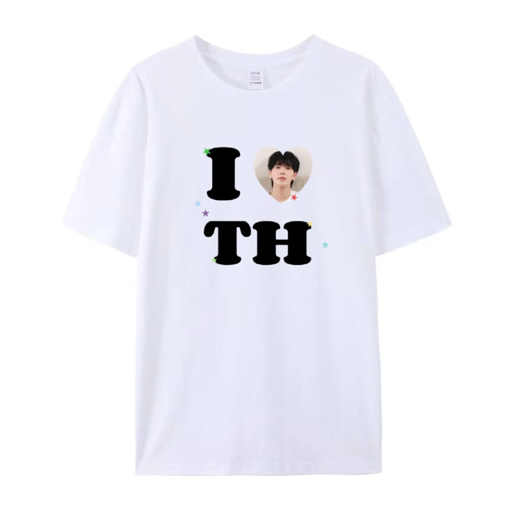 Sommer Koreanisches Idol SOOBIN YJ BQ Kpop Kurzarm T-Shirt Übergroße Y2k Reine Baumwolle Weiß Unisex Top T-Shirt Damenbekleidung