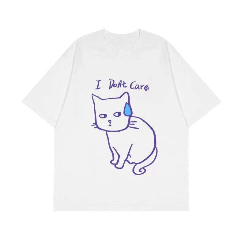 

2025 повседневная летняя новая одежда, футболки с короткими рукавами и забавным рисунком, удобная хлопковая детская простая футболка высокого качества