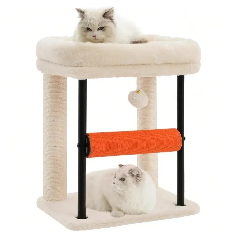 

Cat Scratchers Cat Stuff Cat TowerTree, Cat Ching Posts With Bed, Sturdy Tower With Fully SisalWrapped Columns And Plush Ball Fo
