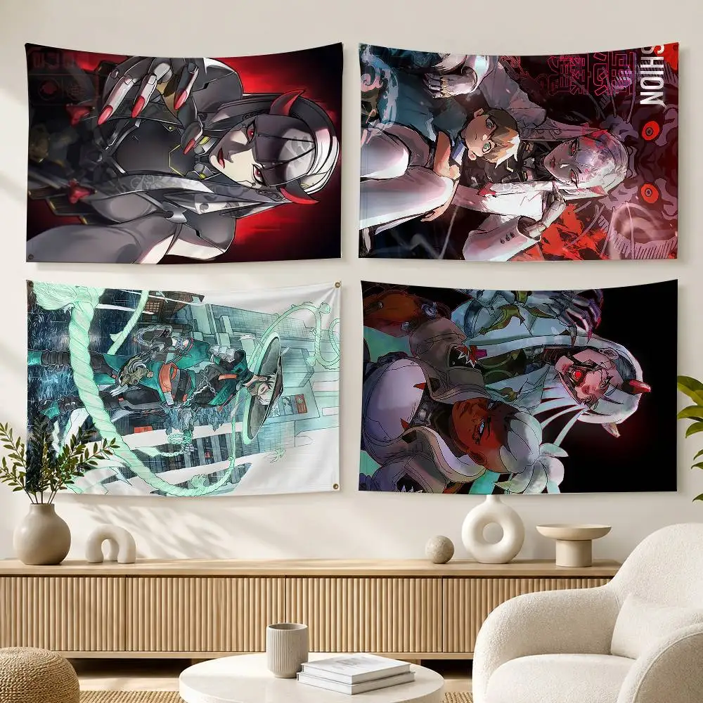 OW3 G-Game Mizuki Shion  Flags Wall Hanging Background Art Banner for Bedroom Home Outdoor Decor