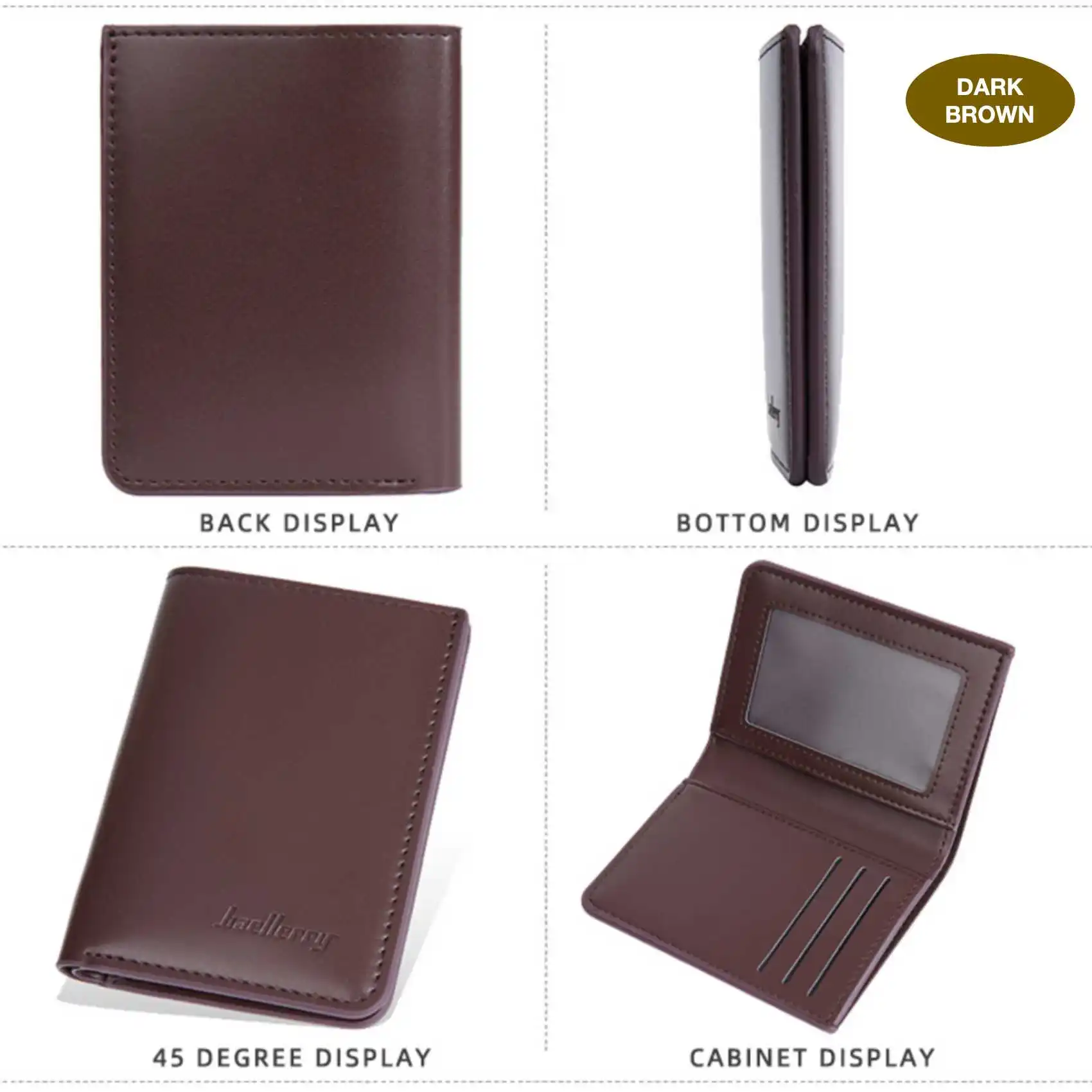 Neue Unisex-Brieftasche für Herren und Damen, einfache und dünne PU-Lederclip-Karten halter mit mehreren Steckplätzen – Detail 7