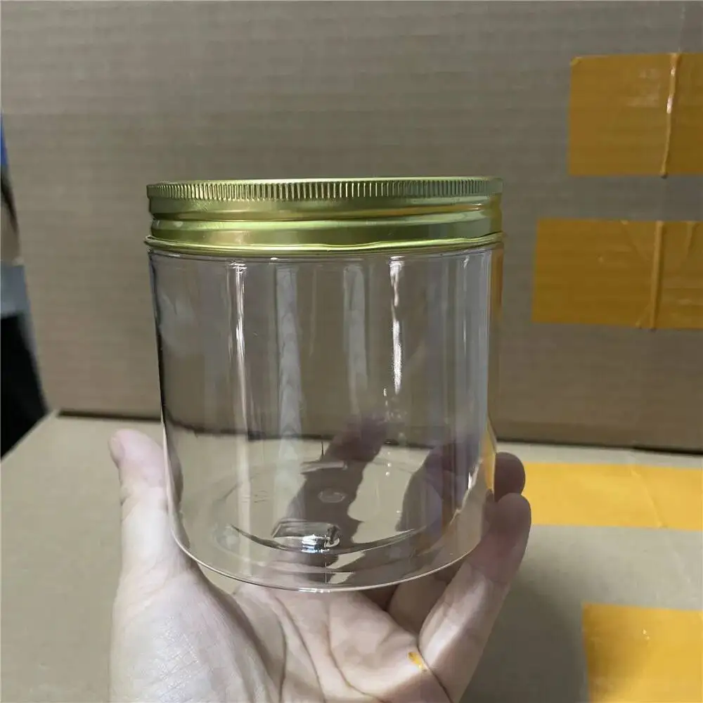 20pcs-500ml-transparent-plastic-jar-bottles-wholesale-retail-refillable-cream-butter-big-honey-empty-cosmetic-containers