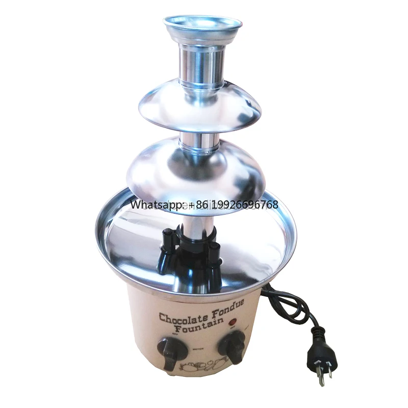 

Mini 3-Tier Stainless Steel Electric Chocolate Fountain for Household Use