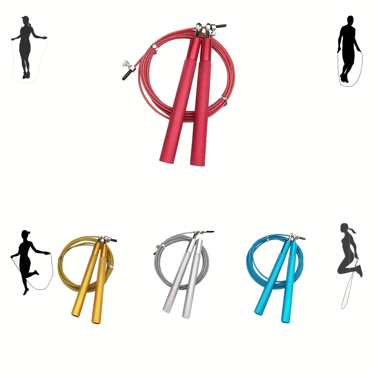 

High-Speed Jump Rope With Aluminum Handles - Adjustable, -Free For Effective Workouts & Slimming