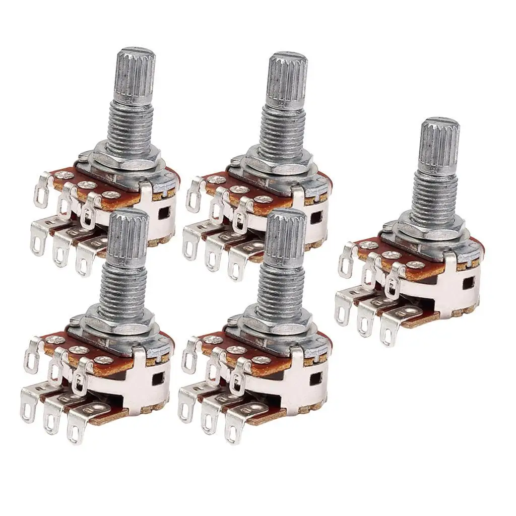Mini Potentiometer Effect Pedal MN100K Guitar Bass Pot 18mm Coarse Knurl Shaft for Ukulele Mandolin