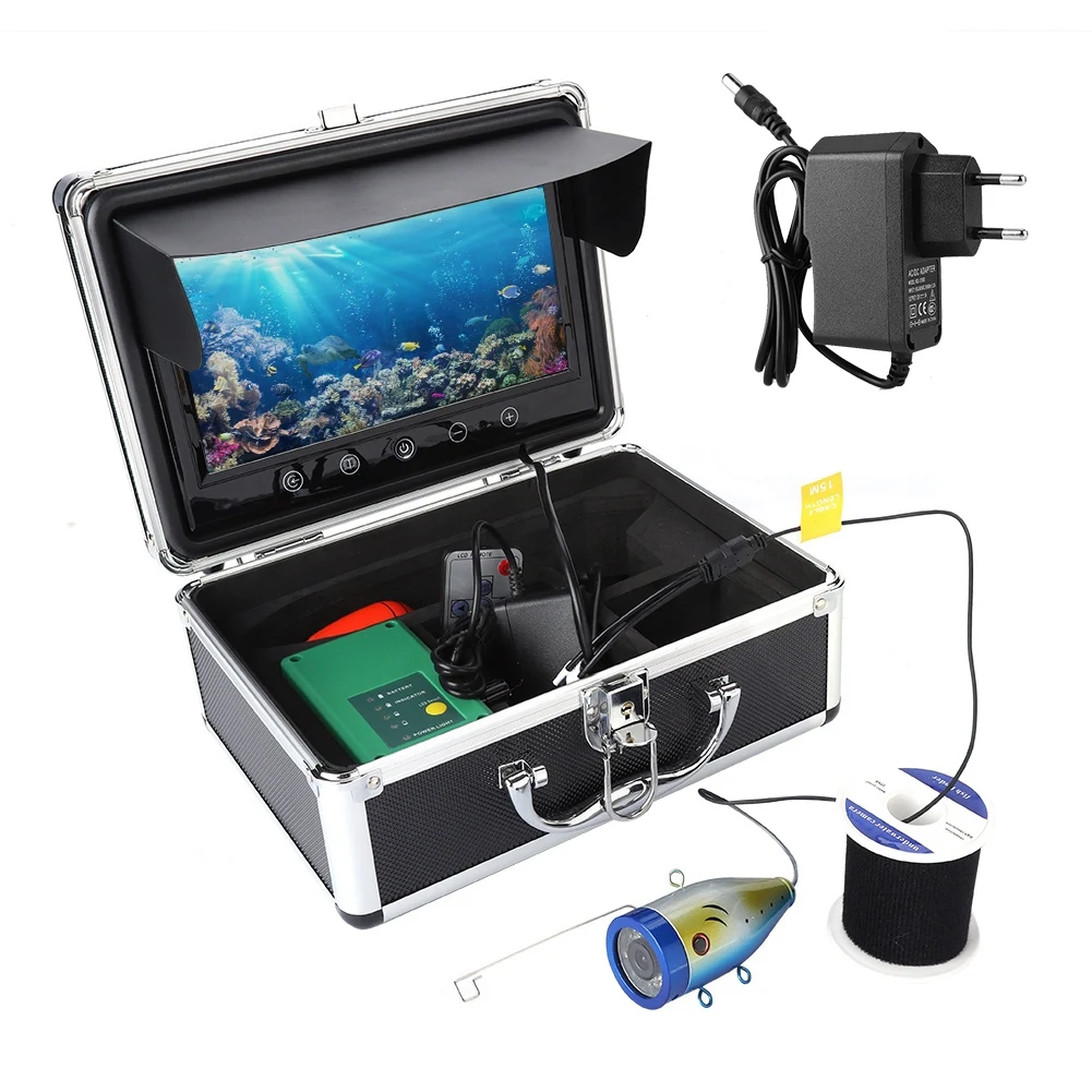 

9in 1000 TVL LCD Monitor Underwater Fish Finder Sonar Fishing Camera 15M