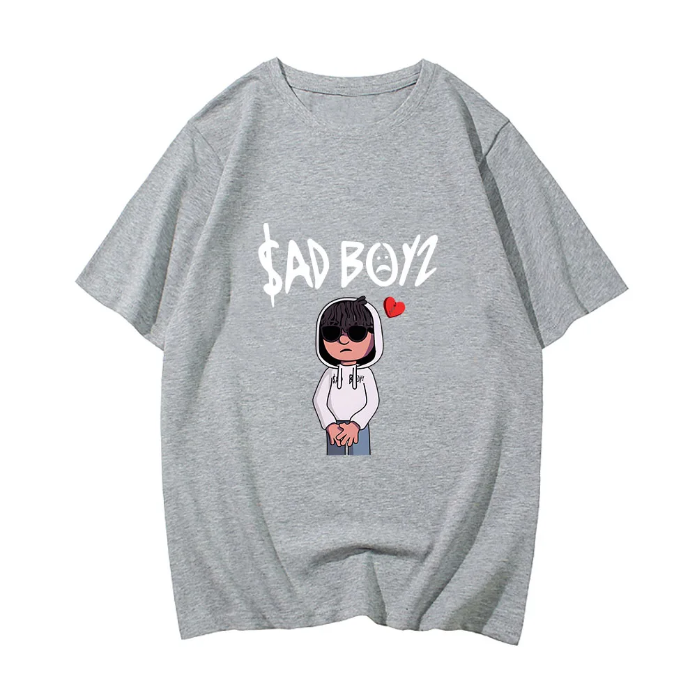 JuniorH Sad Boyz Tees Tops Hip Hop High Quality Funko Pop Short Sleeve Clothes Men/women Fashion Cotton Graphic Printing T-shirt