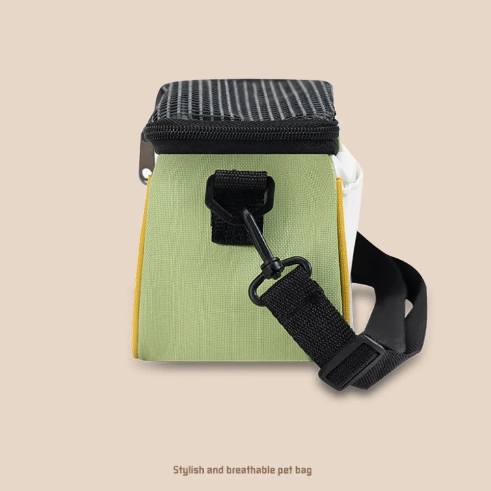 Atmungsaktive Kleintier-Tragetasche, Belüftete Tragbare Hamster-Schultertasche, Leichte Verstellbare Eichhörnchen-Tragetasche – Detail 5