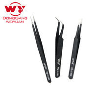 12pcs/lot Industrial Tweezers Anti-Static Stainless Steel Tweezer Set TS11 13 15 ESD for diesel engine auto parts