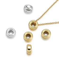 1pcs 925 Sterling Silver 3/4/5/6mm Gold Silver Color Beads For DIY Jewelry Necklace Bracelets Making Supplies Accessories