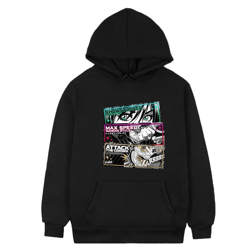 

Casual Cartoon Print Male Hoodies Kawaii Pullover Autumn Winter Loose Fashion Comfortable Pocket Men Sweatshirts Clothing