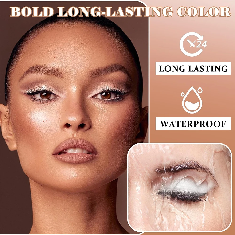 6 Colors Matt Eye Shadow Primer Suitable for Oily Eyelids Waterproof Durable Cream Liquid Eye Shadow Suitable for All Eye Shadow