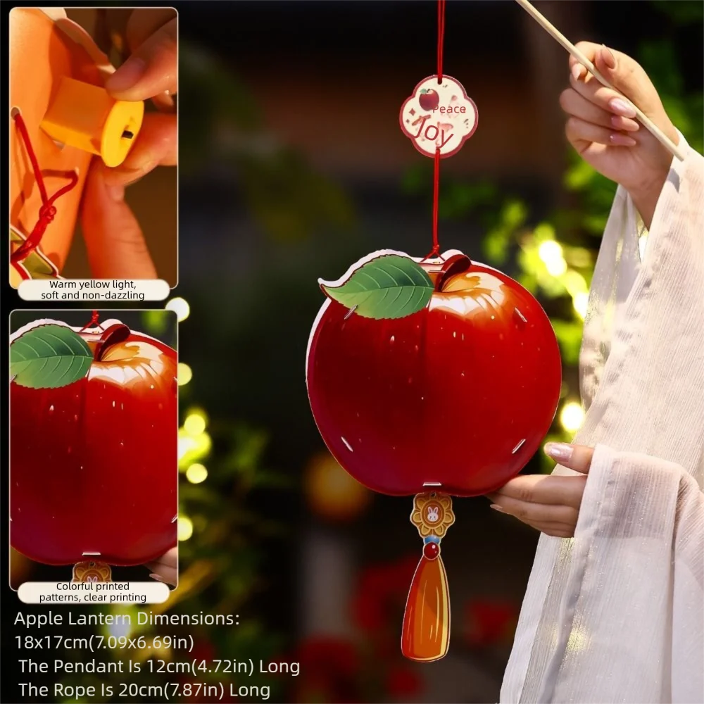 

Handmade Persimmon Lantern Blessing Decorative with Tassel Handheld Lantern Material Package Glowing Props Flower Lanterns Gifts