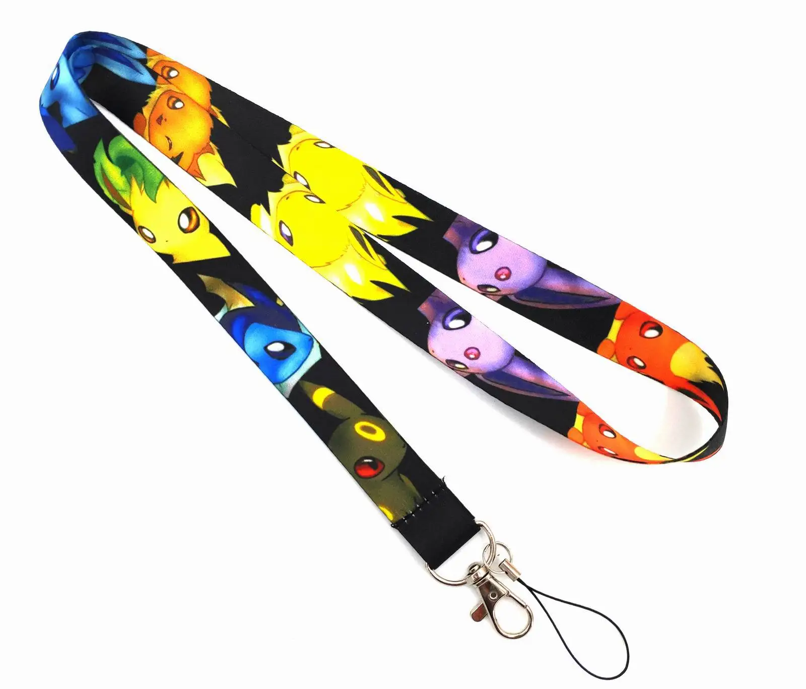 Pokemon Pikachu Charizard Jigglypuff Eevee Polyester Lanyard Cartoon Zertifikat Marke Lange Abzeichen Kamera Seil Halter Lanyard