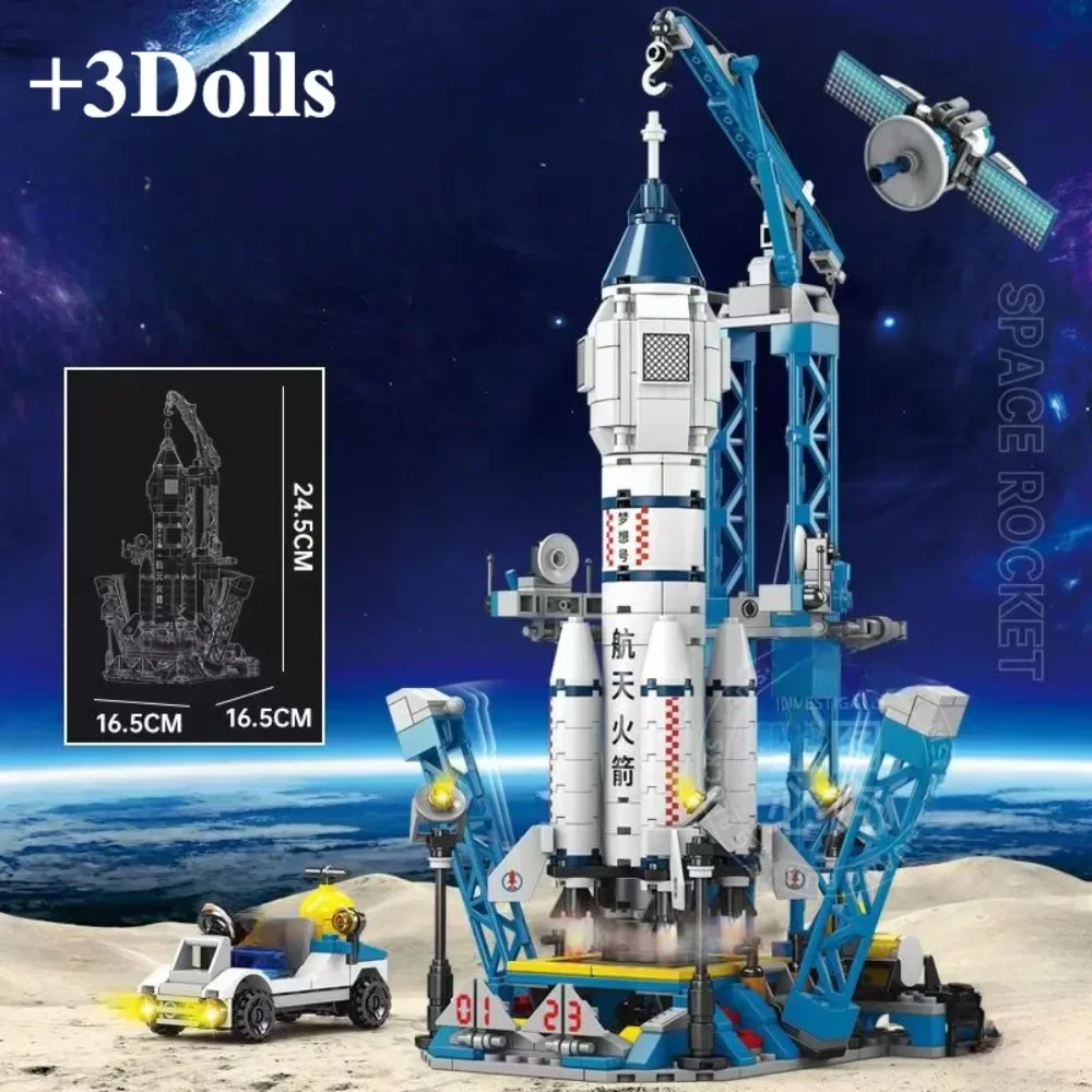 City Space Warrior Exploration Astronaut Robot Building Blocks Creative MOC DIY Robots Bricks Toys for Boys Adult Gift