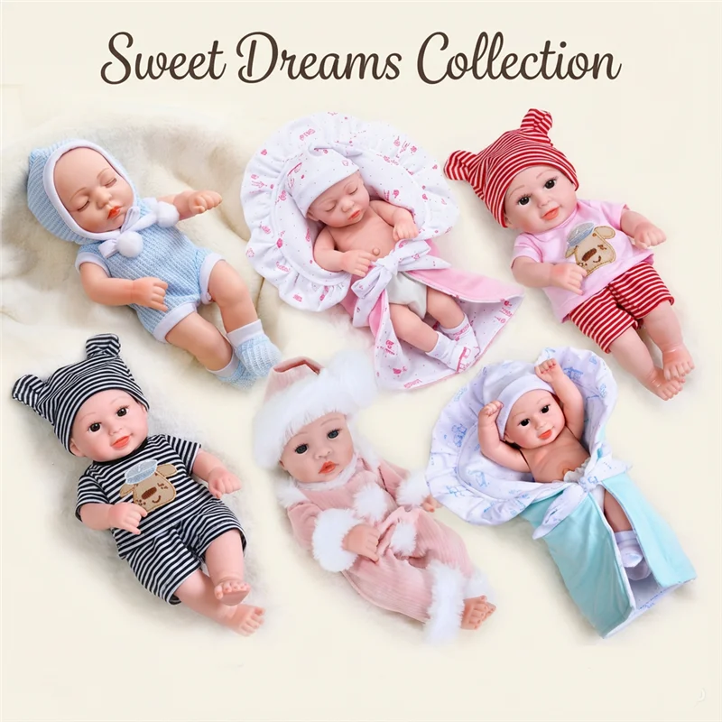 

Baby Reborn Dolls Outfits Clothing For 12 Inch Baby Doll 30cm Dress T-Shirt Pants Clothes Winter Plush Pajama Set Accessories