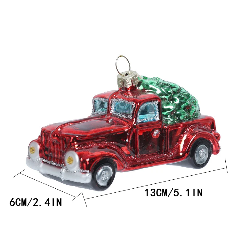 Hand-blown Glass Christmas Truck Decorations, Christmas Tree Ornaments, Hanging Ornaments, Trucks/cars - view 6