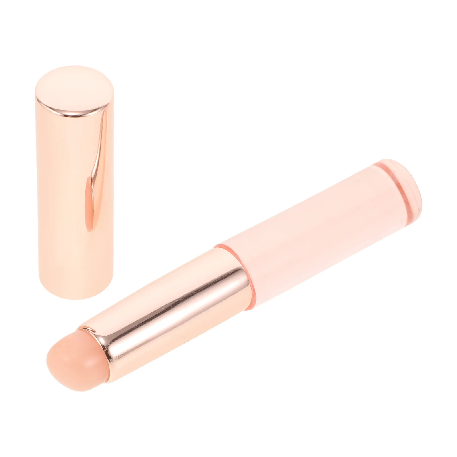 2 stuks siliconen lippenborstel met deksel voor lippenbalsem tint glans toepassing transparant handvat stofkap draagbare make-up kwasten set