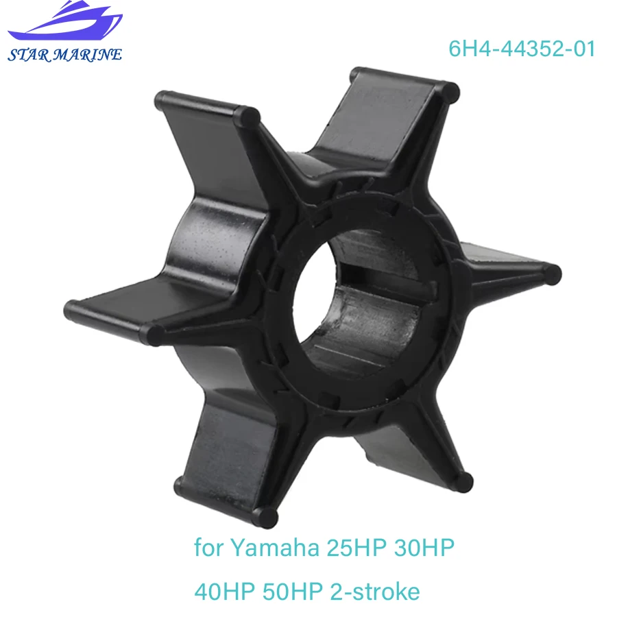 6H3-44352-00 6H4-44352-01 Water Pump Impeller for Yamaha Outboard 2T 4T 25-70HP Boat Engine 697-44352 6H4-44352-02