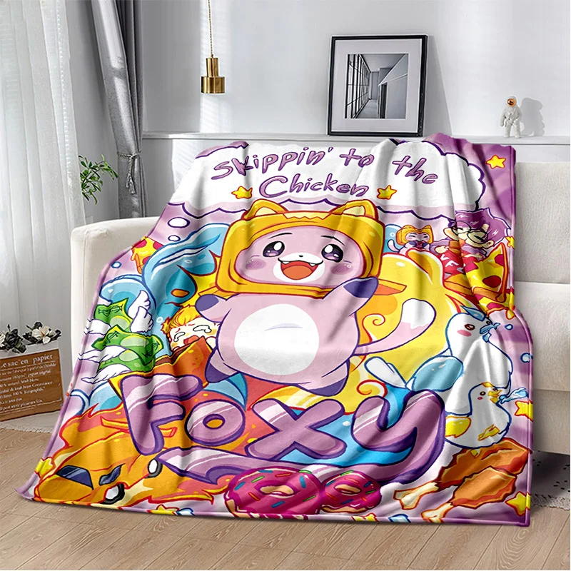 Happy Rocky And Foxy And Boxy Lankybox Soft Plush Blanket,Flannel Blanket Throw Blanket for Living Room Bedroom Bed Sofa Picnic