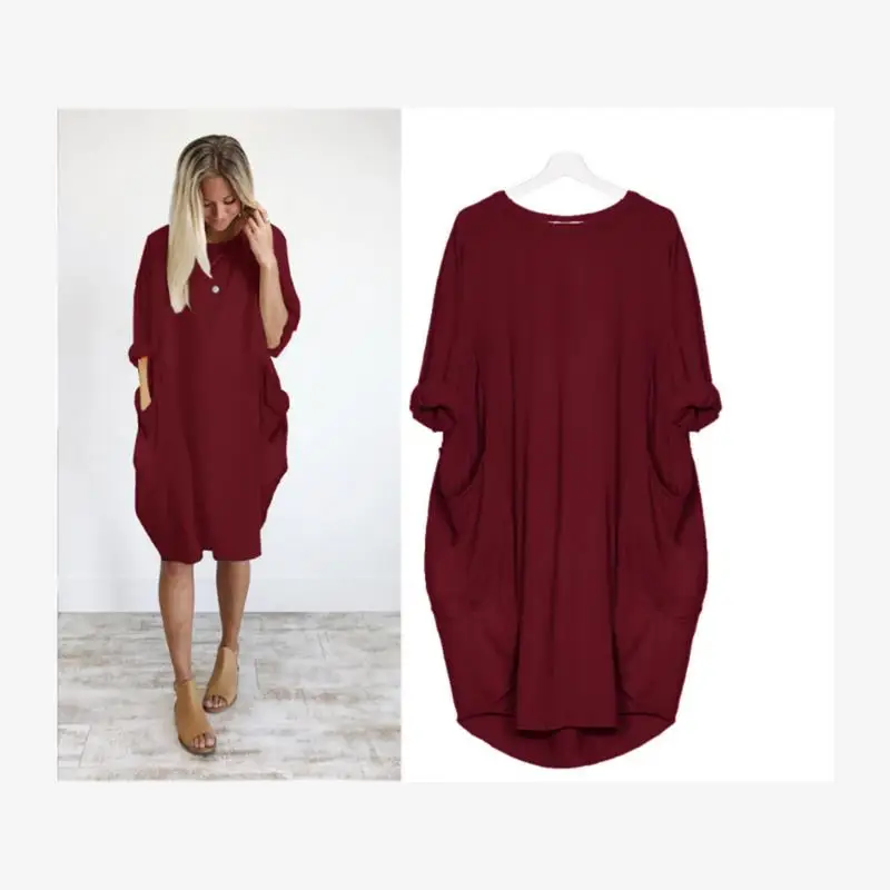 Dr Street – t-shirt taille mi-haute pour femmes, décontracté, grande taille, tissu doux, extensible, quart Sve, fermeture éclair latérale, été