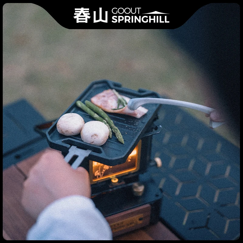 

COOUT SPRINGHILL Outdoor Mini Grill Pan Lightweight Camping Portable Spider Oven Grill Pan with Scald Resistant Handles