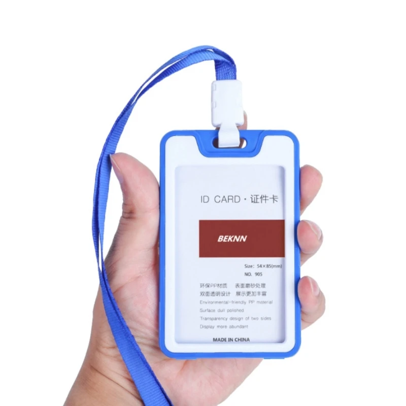 Bộ vỏ đựng thẻ chống nước có dây buộc Dung lượng 5 thẻ cho nhân viên văn phòng Thẻ Thẻ truy cập Thẻ xe buýt Dropship