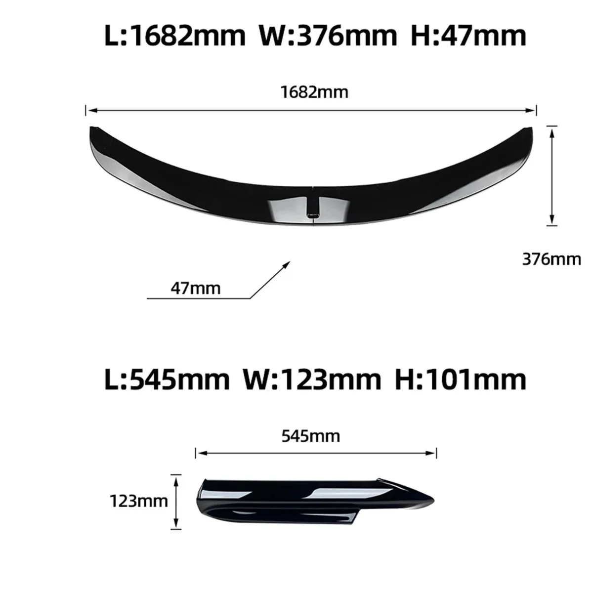 Car Front Bumper Lip Splitter For BMW 3 Series 05-08 E90 E91 M-Tech Sedan 4 Door 320i 330i Front Bumper Diffuser Spoiler Protect - view 3