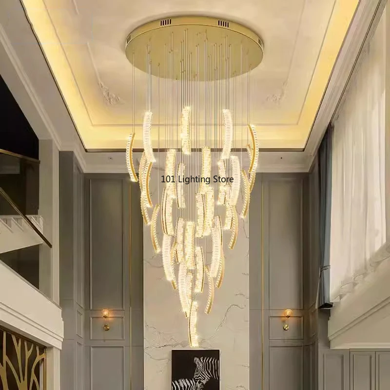 Modern LED Crystal Chandelier Indoor Ceiling Lamp Hanging Light for Living Room Decor Energy Efficient Pendant Lighting Fixture