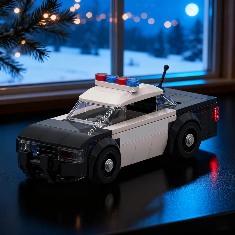 165pcs MOC POLICE patrol car City Trafficed Model Building blocks Construction Assemble toy idea Brick Christmas gifts Kids