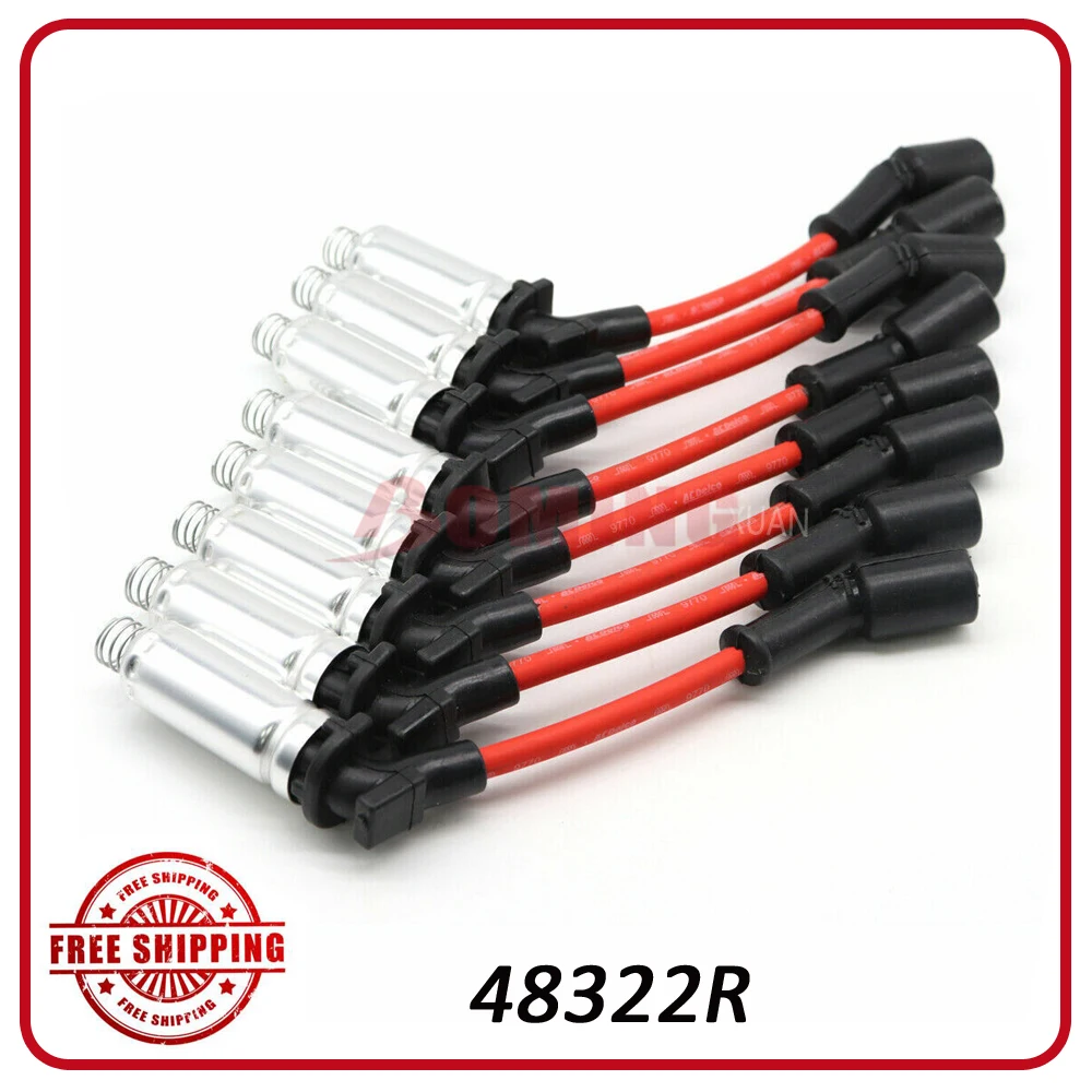 8 قطعة/الوحدة 48322R الإشعال شرارة التوصيل طقم أسلاك مجموعة كابل لشروليه أفالانش جي إم سي إنفوي يوكون XL بونتياك الجائزة الكبرى GTO هامر #1
