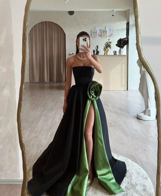 Customized Evening Dresses Floor Length  Longo Formal Dress Women Elegant Shiny Dress Dresses 2024 سيرين سيرين لفساتين السهرة