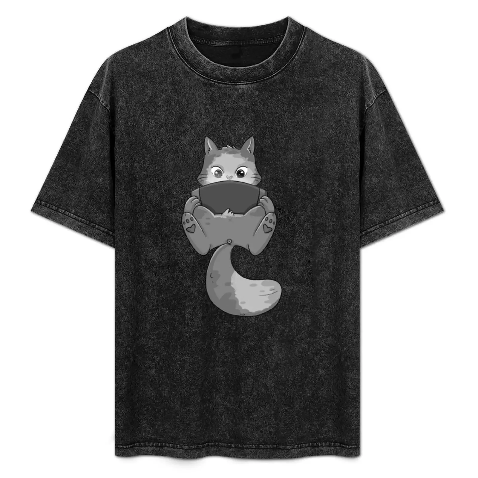 

Nerd Cat T-Shirt quick-drying cute tops gifts for boyfriend cotton t shirt men